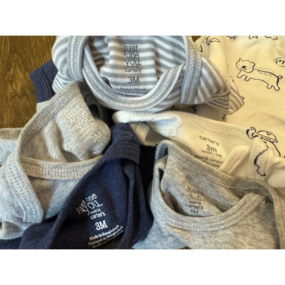 Carters Baby Boy 3 Months Clothes Lot Tees Shirts Bodysuits Rompers Mighty‎ Cute